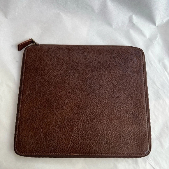 Gerard Darel Brown Zip Around Genuine Leather Tablet Bag Sleeve 10 x 9… - Picture 2 of 7